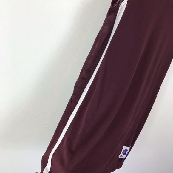 Champion Double Dry Tank Top Men M Burgundy White Athletic Sports 8360 - Picture 6 of 9